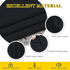 NICETOWN Blackout Black Curtains & Drapes 90 inches Long - Grommet Thermal Insulated Blackout Drapes Light Blinds Room Darkening Window Treatments for Bedroom (2 Panels, W52 x L90, Black)