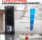 Honeywell HTF210B QuietSet Personal Table Fan, Black – Oscillating Personal Fan with Quiet Operation and 4 Levels of Power and Sound