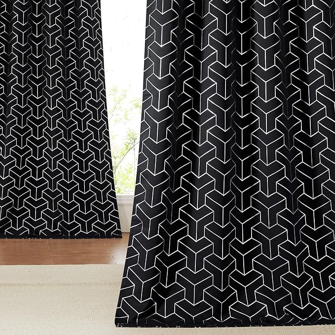 NICETOWN Room Darkening Curtains for Living Room - Easy Care Solid Thermal Insulated Grommet Room Darkening Curtains/Panels/Drapes for Bedroom Decoration (2 Panels, 52 by 84, Greyish White)