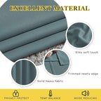 NICETOWN Blackout Greyish Blue Curtains for Sliding Glass Door 2 Panels - Thermal Insulated Grommet Room Darkening Window Drapes Sound Reducing Room Dividers for Living Room (2 Panels, W66 x L84)