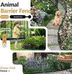32 Panels Garden Fence, 45ft x 20in Animal Barrier Fences for Rabbits Dogs, Rustproof Metal Gardens Border Fencing, Arched Decorative Flower Bed Edging Barriers for Outdoor Yard Patio