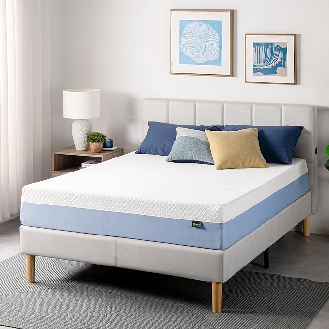 Zinus 10 Inch Full Cooling Essential Memory Foam Mattress [NewVersion], Fiberglass Free, Medium Feel, Breathable Cooling Layers, Certified Safe Materials