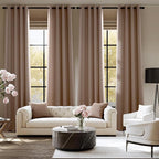 NICETOWN Room Darkening Draperies Curtains Panels, 2 Panels Cappuccino W52 x L108