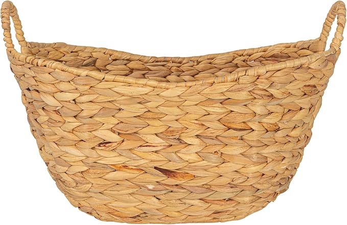 Household Essentials Water Hyacinth Basket with Handles