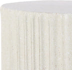 JONATHAN Y TBL1102B Louisa 19" Modern Art Deco Tambour Indoor/Outdoor Accent Table Art Deco, Minimalist, Contemporary, Bohemian, Mid-Century, Patio, Garden, Bathroom,Living Room, Cream Terrazzo Finish