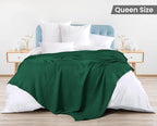 Utopia Bedding Forest Green 100% Cotton Waffle Blanket 300 GSM [Queen - 90x90 Inch] Soft Lightweight Breathable Bed Blanket for All Season