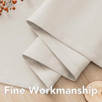 H.VERSAILTEX Blackout Window Curtain Panels Thermal Insulated Room Darkening Solid Grommet Curtains/Drapes for Bedroom Privacy Protection (Set of 2 Panels,52 by 63 Inch Long, Natural)