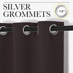 NICETOWN Blackout Curtain Panels for Bedroom Window, Triple Weave Microfiber Energy Saving Thermal Insulated Solid Grommet Blackout Draperies and Drapes(One Pair, 34 inches by 45 inches, Toffee Brown)