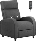 Homall Recliner Chair, Recliner Sofa for Adults, Recliners Home Theater Seating with Lumbar Support, Reclining Sofa Chair for Living Room (Fabric, Dark Grey)