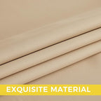 NICETOWN Room Darkening Draperies Curtains Panels, 2 Panels Biscotti Beige W52 x L96