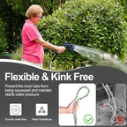 SPECILITE 150ft 304 Stainless Steel Garden Hose Metal, Heavy Duty Water Pipe with Nozzles for Yard, Outdoor - Flexible, Never Kink & Tangle, Puncture Resistant (Sliver)