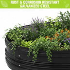 WORKPRO 2PK 8x4x1ft Outdoor Galvanized Raised Garden Bed, Easy Assembly Planter Raised Beds for Vegetable, Flowers, Herbs, Black