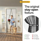 AUGO Magnetic Screen Door - Self Sealing, Heavy Duty, Hands Free Mesh Partition Keeps Bugs Out - Pet and Kid Friendly - Patent Pending Keep Open Feature - 38 Inch x 97 Inch