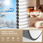 LazBlinds No Tools No Drill Cordless Cellular Shades, Blackout Light Blocking Honeycomb Shades for Home, Thermal Insulation Blinds for Windows, 44" W x 48" H, Dark Grey