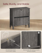 VASAGLE LIRY Collection - Buffet Cabinet, Coffee Bar Cabinet with a Drawer, Adjustable Shelf, Sideboard Storage with Cable Hole, Drawer Divider, Misty Gray UBBK341GW01S