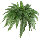 Nearly Natural 48-in Artificial Boston Fern, Large Hanging Fake Plant Wall Decor with 67 Fronds, Faux Fern Vines that Look Real for Home and Office Decor