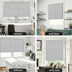 LazBlinds No Tools No Drill Cordless Cellular Shades, Light Filtering Honeycomb Shades for Home, Thermal Insulation Blinds for Windows, 47" W x 48" H, Grey