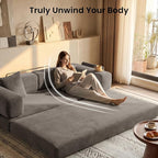 78.8" Convertible Futon Sofa Bed,Corduroy Futon Couch with Storage Pocket,Folding Pull Out Sofa,No Assembly Boneless Couch for Living Room,Brown