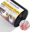 8in x 25ft Black Hardware Cloth 1/2 inch 19Ga PVC Coated Wire Mesh Vinyl Coated Fence, Welded Metal Chicken Wire Fencing Roll, Garden Plant Fencing, for Chicken Coop and Home Improvement