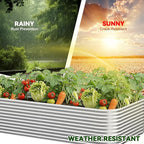 2 Pack Tall 6x3FT Corrugated Galvanized Steel Raised Garden Bed Outdoor, Metal Above Ground Garden Bed for Vegetables and Flowers, Raised Beds for Gardening-6x3x1.5FT