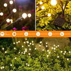 Solar Lights Outdoor(12-Pack, 96 LEDs), ASMAD Solar Garden Lights, Outdoor Decorations, Firefly Light for Patio Decor, Big Bulb, Unique Gifts for Women, Gifts for Grandma