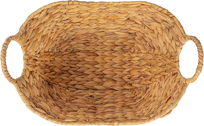 Household Essentials Water Hyacinth Basket with Handles