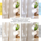 NICETOWN Linen Curtains 84 inches Long, Grommet Thick Flax Linen Privacy Assured with Light Filtering Window Treatments for Bedroom/Living Room, Vannila, W55 x L84, 2 Panels