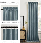 NICETOWN Stone Blue Velvet Curtains 108 inches Long - Room Darkening Thermal Insulated Sound Reducing Heavy Matt Heat & Chill Resistant Drapes for Home Decoration (52x108, 2 Panel Per Pack)