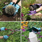 Trifabricy Gardening Gloves for Women, Breathable leather Garden Gloves with Grip, Thorn-Proof Puncture-Resistant Work Gloves