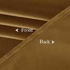 NICETOWN Gold Brown Velvet Curtains for Living Room 84 inches Long, Thick Warm and Smooth Energy Saving Room Darkening Vintage Home Decor, 2 Pieces, 52" W by 84" L