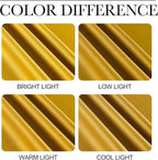 NICETOWN Gold Curtains 84 inches Long Blackout for Bedroom, Grommet Thermal Drapes Room Darkening Window Treatments for Living Room, W52 x L84, 2 Panels