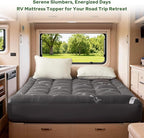 BEDLORE RV Queen Mattress Topper Viscose Derived from Bamboo,Pillow Top Mattress Pad with Stretchable Pockets for 6"-15" Mattress, Soft Breathable Mattress Topper for Back Pain Relief(Dark Gray)