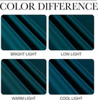 NICETOWN Faux Silk Teal Curtains & Drapes for Bedroom, Grommet Top Thermal Insulated Room Darkening Energy Saving Privacy Drapes for Nursery, 2 Panels, W52 x L63