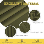 NICETOWN Room Darkening 66 inch Curtains for Bedroom, Grommet Thermal Insulated Room Darkening Window Treatments Voice Reducing for Kids Room, 2 Panels, W66 x L66, Olive