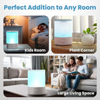 Everlasting Comfort 2.5L Top Fill Humidifier for Bedroom – Quiet, Easy to Fill & Clean, 24HR Runtime, Night Lights, Timer, Ultrasonic Cool Mist, Auto Shut-Off, Essential Oil Diffuser - White