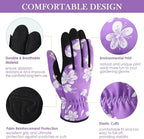 Trifabricy Gardening Gloves for Women, Breathable leather Garden Gloves with Grip, Thorn-Proof Puncture-Resistant Work Gloves