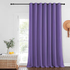 NICETOWN Blackout Curtains for Sliding Glass Door Room Divider Noise Reduce Curtain Panel Portable Window Screen Sliding Partition, W100 x L102 inches, 1 Panel, Lilac Purple