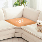 ROWHY 150'' Modular Sectional Cloud Couch, 7 Seater Corner Sofa Big Comfy Corduroy V Shaped Couch with 4 Throw Pillows, Convertible Chaise, Ottoman, Couches for Living Room Office Beige