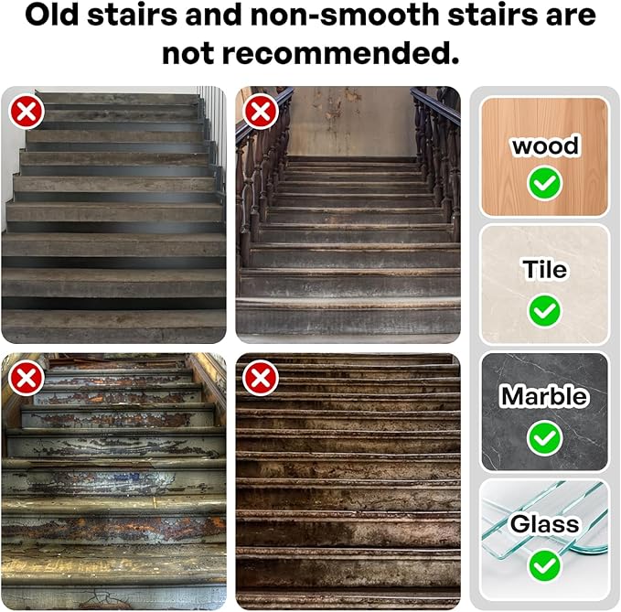 Stair Treads for Wooden Steps 15pcs - 8x30in Carpet Stairs Runner Indoor Non-Slip Stair Mats for Kids Elders and Pets