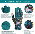 Trifabricy Gardening Gloves for Women, Breathable leather Garden Gloves with Grip, Thorn-Proof Puncture-Resistant Work Gloves