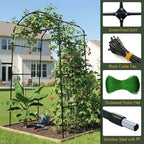 79" Garden Trellis Arch for Climbing Plants – Tall Outdoor Metal Trellis for Vegetables, Peas, Tomatoes,﻿ Cucumber Trellis Arch & Vertical Garden Climber Plant Support for Vine Plants