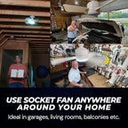 Bell+Howell Socket Breeze Light 5-Speed Deluxe LED – Ceiling Fans with Lights and Remote Control – For Bedroom, Kitchen, Living Room,1000 Lumens / 5000 Kelvins As Seen On TV
