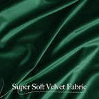 NICETOWN Emerald Green Velvet Curtains 96 inches Long (2 Panels, 52-inch Wide), Home Decoration Thermal Insulated Drapes for Forest Theme Kids Bedroom