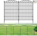 12 Panel Garden Fence - 36in H x 24.9 ft L, No Dig Rustproof Metal Tall Animal Barrier for Dogs Rabbits, Decorative Outdoor Border for Yard, Patio, and Flower Beds