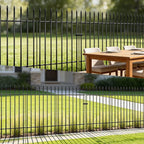 Metal Garden Fence 42" H x 30" W, 5 Panels (4 Panels + 1 Gate), Total 12.5 feet, Metal Border Folding Fence, Landscape Fencing Dog Fence Pet Fence for Flower Bed, Yard, Animal Barrier