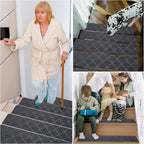 Stair Treads for Wooden Steps 15pcs - 8x30in Carpet Stairs Runner Indoor Non-Slip Stair Mats for Kids Elders and Pets
