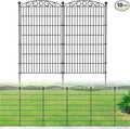 10 Panel No Dig Decorative Garden Fence - 48in H x 23.2 ft L, Tall Animal Barrier for Dogs Rabbits, Rustproof Metal Wire Panels for Yard, Patio, and Outdoor Border Use