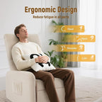 360° Rocking Chair, Nursery Rocker Chair with Side Pockets, Glider Nursing Chair with Steel Structure Base, Small Chair for Small Spaces, Sherpa Swivel Accent Chairs for Living Room, Nursing
