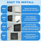 8"x8" Premium Aluminum Attic Vent - Featuring Screen Design, Perfect for Gable Vents and Sheds - Vent Opening 6"x6" - Durable Construction for Optimal Roof Ventilation