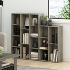 Furinno LUDER Book Shelf, 11-Cube Bookshelf, Reversible Bookcase, 9.4 x 29.1 x 41.7, Easy Assembly, for Living Room, Bedroom, Home Office, French Oak | Furinno, Luder, 11-Cube, Reversible, Open Shelf, Bookcase